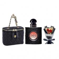 Набор парфюмерии YVES SAINT LAURENT Парфюмерный набор Black Opium +Букет+Сумка