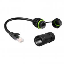 Водонепроницаемая розетка для монтажной панели CAT6 RJ45, провод IP68, 8P8C rj45, сетевой разъем «папа-мама», удлинитель подключения кабеля Ethernet