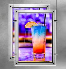 "Лайтбокс светодиодный Crystal 1000х1500x14 мм двухсторонний крепление по тросам" Unistframe Кристалл