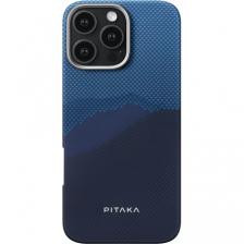 Чехол PITAKA StarPeak Luminous Edition для iPhone 16 Pro карбоновый (арамид) Over The Horizon