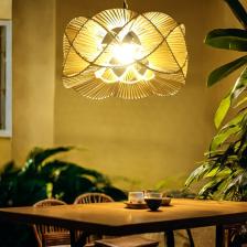 Светильник потолочный из ротанга «Альви», 1x120 Вт, Е27, 40x40x25 см