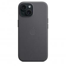 Чехол Apple iPhone 15 FineWoven Case MagSafe Black тонкотканный черного цвета MT393FE/A