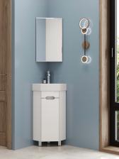 Тумба напольная Onika Айленд 35 белая угловая раковина Line Sanita Luxe