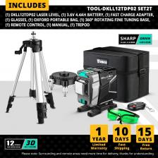 Лазерный уровень DEKO DKLL12tdP02 зеленый