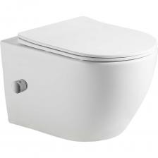 Унитаз подвесной безободковый HOLLER - это сочетание современных технологий, надежности и стильного дизайна. Компактные размеры унитаза делают его отличным выбором для небольших помещений. Изготовленная из керамического фарфора, обогащенного кварцем и полевым шпатом, эта модель отличается повышенной прочностью и долговечностью. Одним из главных преимуществ является низкий коэффициент водопоглощения, составляющий всего 0,05%, что гарантирует высокую гигиеничность и сохранение первоначального внешнего вида. Гладкая и плотная структура материала обеспечивает устойчивость к различным загрязнениям и минимизирует неприятные запахи из канализации благодаря продуманной конструкции. Подвесной унитаз с сиденьем HOLLER WALL совместим с любыми системами инсталляции. Безободковое исполнение обеспечивает эффективный и равномерный смыв без брызг. Сиденье из дюропласта с микролифтом защищает от бактерий, химических и механических воздействий, имеет гладкое и приятное на ощупь покрытие.