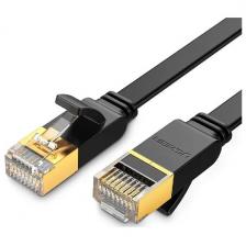 Кабель Ugreen NW106 Cat 7 U/FTP Lan Cable Flat Design, 1 м, черный (11260)