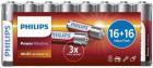 Батарейка Philips Power Alkaline, щелочная, 16+16 AA, в пленке (LR6P32FV/97)