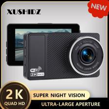 XUSHIDZ X18PRO 2K Wi-Fi видеорегистратор, 24-часовой парковочный монитор, задняя камера, ночное видение, автомобильный видеорегистратор, автомобильный рекордер, двухканальный видеорегистратор, HDR
