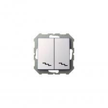 Проходной двухклавишный выключатель LIREGUS Эпсилон IP6+6 10-001-01 E/Mt 28-179