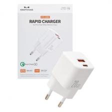 Сетевое зарядное устройство Keephone для iPad USB Type-C 20W White (2039321505466)