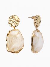 Серьги «Стиль камня», белые в золоте