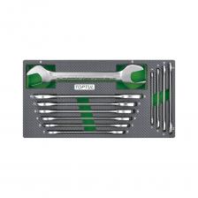 Набор рожковых ключей TOPTUL 6x7-30x32мм, 11 предметов, в мягком ложементе GEA1102