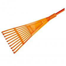 Грабли веерные с черенком. Прочный, эластичный полипропилен. Черенок из древесины высшего сорта. Удобно для работ в труднодоступных местах- в клумбах, вокруг кустов и деревьев.