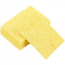 Губка ELEMENT для очистки паяльников увлажненная 80x52х10 желтая, 11108