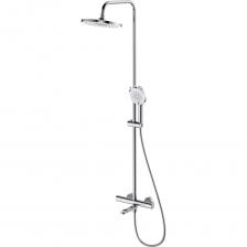 Душевая система RUSH арт. ST4235-70 изготовлена из высококачественной латуни. В душевую систему установлен термостатический картридж D-34. В комплекте 2-x режимная душевая лейка, 1-режимный тропический душ, изготовленный из современной прочной пластмассы, душевая штанга, держатель душевой лейки, душевой шланг с латунными гайками 150см, смеситель, паспорт изделия. Термостатические картриджи для смесителей обладают рядом преимуществ, среди которых главное - обеспечение постоянной температуры воды и безопасность при использовании, особенно в семьях с детьми или пожилыми людьми. Термостатический картридж поддерживает заданную температуру воды, при перепадах давления или температуры в водопроводной системе. Благодаря встроенным механизмам защиты, термостатические смесители предотвращают возможность ошпаривания горячей водой. Пользователь один раз настраивает желаемую температуру воды, и она остается неизменной, что избавляет от необходимости постоянной регулировки. Поскольку температура воды не требует постоянной корректировки, снижается расход воды. Регулируемая высота стойки (до 1369мм) позволит установить комфортную высоту для каждого члена семьи. Современные термостатические душевые системы RUSH имеют стильный дизайн и станут украшением ванной комнаты.