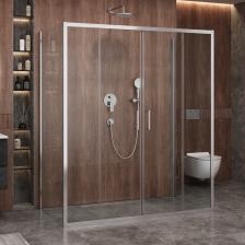 Душевой уголок Cezares Molveno AH 2+2 170+90 C Cr IV 170х90 см, профиль хром, стекло прозрачное