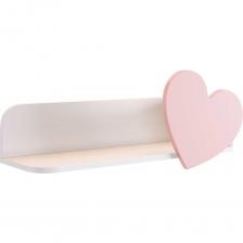 Сочетание ЛДСП белого дерева и изысканного декоративного элемента в виде розового сердечка из МДФ создает неповторимую атмосферу милости и нежности. Эта полка сочетается с дизайном детской коллекции Зефир, обладая размерами 735х250х308 мм, чтобы вписаться в любое пространство. Она предназначена для хранения маленьких игрушек, любимых книг и других самых важных вещей, которые займут свое почетное место на полке.