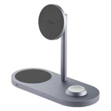 Беспроводное зарядное устройство uBear Stage Pro Galaxy Watch серый