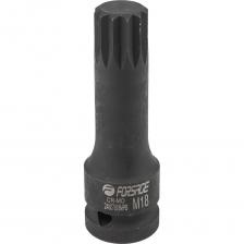 Ударная головка-бита Spline размером M18 и длиной 60 мм предназначена для работы с крепежными элементами, имеющими шлицы Spline. Это специализированный инструмент, который облегчает монтаж и демонтаж соответствующих гаек и болтов.Преимущества:Высокая эффективность: позволяет легко и быстро откручивать и закручивать элементы со шлицами Spline.Прочность и надежность: изготовлена из хромованадиевой стали, устойчивой к механическим нагрузкам.Универсальность: совместима с различными типами оборудования — гайковертами, шуруповертами и другими инструментами.Увеличенный срок службы: благодаря качественным материалам и устойчивости к износу.Удобство в использовании: оптимальная длина 60 мм обеспечивает комфортную работу даже в труднодоступных местах.