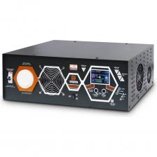 Наиболее частое использование - увеличение мощности сети при недостатке выделенной мощности в пиковые часы, бесперебойное питание серверных и ЦОД, подкачка в сеть энергии от солнечных панелей/ветряков, можно и не задействуя АКБ или задействуя их на небольшой процент емкости (без сокращения их срока службы). Функции инвертора: Отображение напряжений, токов, режимов работы и других функций на цветном TFT экране. Регулируемая четырёхступенчатая система заряда любых аккумуляторов, с термокомпенсацией. Возможность автоматического увеличения мощности электросетей в пиковое время или при пиковых нагрузках. Наличие байпаса (автоматическая трансляция 220 В). Корректная работа с мини-электростанцией: перехват нагрузки в случае превышения мощности. Автоматическое временное уменьшение зарядного тока, в случае общего потребления в рамках максимальной мощности выравнивание нагрузки миниэлектростанции. Возможность, по желанию пользователя, менять пороги напряжений начала/конца заряда. Возможность продажи энергии от солнечных панелей и ветрогенераторов в сеть 220 В. Возможность запараллеливания инверторов между собой для увеличения мощности и надёжности. Возможность подключения в трехфазную сеть. Наличие исполнительных реле для управления генератором с АВР или отключения лишних электроприборов для продления работы от акб. Возможность связи с другими устройствами по шине I2C для их корректной совместной работы (солнечные контроллеры КЭС, BMS МИКРОАРТ и др). Дистанционный мониторинг и управление.