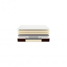 Усиленный латексный матрас Твин Софт Люкс обладает мягкими и очень комфортными поверхностями. Модель понравится людям, предпочитающих уютность и адаптивность спальных мест. Благодаря сдвоенным пружинам в составе, матрас рассчитан на очень большие нагрузки и спокойно выдерживает вес до 170 кг на одного человека. Структура блока Twin такова, что внутрь каждой внешней пружины помещена спираль поменьше. В результате возникает двойная система поддержки, которая рассчитана как на существенный вес спящего, так и на пары с большой разницей массы тела. У матраса отличный наполнитель – натуральный латекс. Пена проложена 6 см слоем у каждой из поверхностей. Если вы любите мягкие и упругие спальные места, то латекс – это идеальный выбор. Его высокоанатомичные качества позволяют быстро подстраиваться под изгибы тела, моментально расслабляя человека. Природное происхождение даёт материалу хорошо вентилироваться и обеспечивает экологичность. Это один из самых комфортных и долговечных наполнителей для спальных принадлежностей. Чехол выполнен из мягкого трикотажа, который приятен на ощупь и обеспечивает комфортный сон. Внутренняя часть стёжки состоит из двух наполнителей: ППУ и холлкона, что создаёт пружинистую и упругую поверхность для сна. Боковая часть изготовлена из прочной мебельной ткани коричневого цвета и дополнена стёжкой на ППУ, что придаёт матрасу элегантный вид и увеличивает его долговечность. Толщина матраса составляет 27 см.