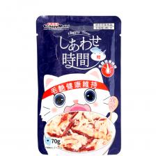 CATTYMAN Влажный корм (пауч) для здоровья глаз и красоты шерсти у кошек и котят, на основе тихоокеанского тунца, 70 гр.