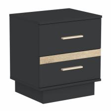 Тумба прикроватная «Анона 2», 500x400x564 мм, цвет антрацит/дуб сонома