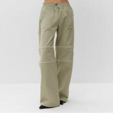 Брюки карго с молниями женские MIST Base, размер М, зелёные