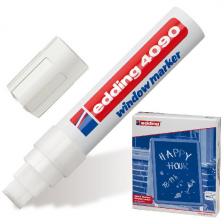 Маркер меловой Edding 4090, 4-15 мм, белый, влагостираемый, для гладких поверхностей (E-4090/49)
