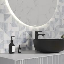 Плитка настенная Cersanit Mare 17455 20x44 см 1.144 м? глянцевая цвет белый серый