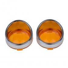 2 шт. зажимы для указателей поворосветильник мотоцикла крышка объектива козырек отделочные кольца для Harley Touring FLHR Sportster XL Dyna Softail V-Rod