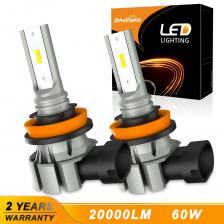 Светодиодные лампы DRIVEVISION H11 2 шт. P13W 9012 H27 светодиодный 880 Автомобильные противотуманные фары Дневные ходовые огни Автомобильные 12 В 881 лм 5202 K белые