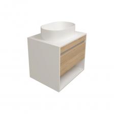 Тумба подвесная для ванной Teymi Ritta 55 см T60537 — это стильное и практичное решение для создания функционального и современного интерьера вашей ванной комнаты. Вдохновлённая минимализмом и элегантностью, эта тумба под раковину гармонично сочетает в себе классический белый цвет с текстурой дуба, добавляя теплоту и уют в пространство.Современное решение прямоугольной формы с подвесной конструкцией позволяет эффективно использовать пространство в ванной. Отсутствие ножек облегчает уборку, а свободное пространство визуально расширяет помещение.Изготовленная из высококачественных материалов, тумба обладает долговечностью и устойчивостью к воздействию влаги. Корпус тумбы выполнен из влагостойкого ЛДСП, а фасад и столешница из МДФ с покрытием ПВХ, что обеспечивает прочность и защиту от внешних факторов. Конструкция оснащена направляющими Boyard с доводчиком, что гарантирует плавную и надежную работу механизма.Тумба поставляется в собранном виде, компактные размеры идеально подходят для стандартных ванных комнат, на столешнице предусмотрено отверстие под сифон (150x100 мм). Ящик на три отсека и полка обеспечивают достаточно места для хранения всех необходимых в вашей ванне предметов, что делает эту модель ещё более удобной и практичной.