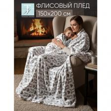 Плед 150х200 флисовый детский мягкий, Tessolo Home, "Любимый кролик "
