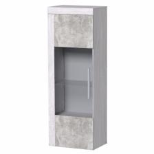 Витрина низкая в гостиную «Леон 2», 560x389x1758 мм, цвет ясень анкор светлый/ателье светлый