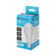 Светодиодная лампа Topfort E27, 25W, 4000K, груша 1885134 является аналогом лампы накаливания в 150 Ватт. Матированное покрытие колбы позволяет рассеивать свет максимально приятно для восприятия глазом человека. Области применения: Бытовое использование: потолочные, настенные, настольные светильники, люстры и бра. Коммерческое освещение: мебельные салоны, салоны красоты, столовые, кафе, рестораны, фитнес-центры и т.д.