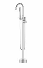 Напольный смеситель для ванны с душем Wonzon & Woghand Stick WW-88649017-BN С ВНУТРЕННЕЙ ЧАСТЬЮ, брашированный никель