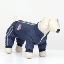 Комбинезон «Спорт» со светоотражающими полосами, размер L (ДС 35, ОГ 45, ОШ 35 см), тёмно-синий