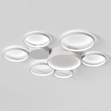 Потолочная Люстра В Виде Колец Twine 7 Rings White От Imperiumloft