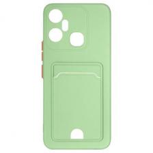 Чехол DF для Infinix Smart 6 Plus светло-зеленый