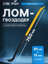 Лом-гвоздодер ТУНДРА ПРОФИ, усиленный профиль, 750x30x15 мм