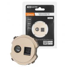 Tdm SQ1819-0518 Розетка телефонная RJ11 + TV розетка оконечная шампань, Байкал 1 шт