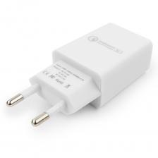 Зарядное устройство Cablexpert 18вт, 3а, qc3.0, 1 порт usb, белый, пакет, MP3A-PC-40
