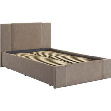 Кровать с основанием Хлоя 120х200 см Mebelson (ДСП,Ткань/Латте) арт.ZO.KM1.2-24.2763