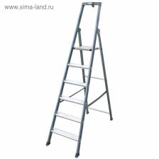 Стремянка KRAUSE MONTO SEPRO, оградительная дуга с полкой, противоскользящая, 6 ступеней