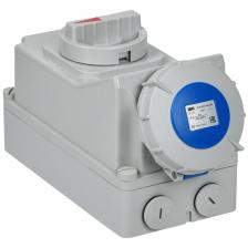 Розетка с механической блокировкой ССИ-823 32А-6ч/220В 2P+PE IP67 IEK, цена за 1 шт