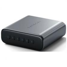 Зарядное устройство Satechi 200W USB-C 6-Port PD GaN Charger EU, серый космос (ST-C200GM-EU)