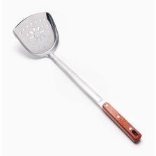 Шумовка-лопатка для казана Шафран, 45 см, ширина 14 см, узбекская, с деревянной ручкой, металл