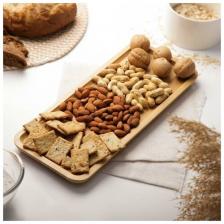 Блюдо для подачи Доляна "Бамбук", прямоугольное, 36*15 см, бамбук