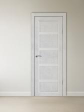 Дверь межкомнатная комплект «B-4/07», со стеклом, 2000x800 мм, цвет бетон снежный